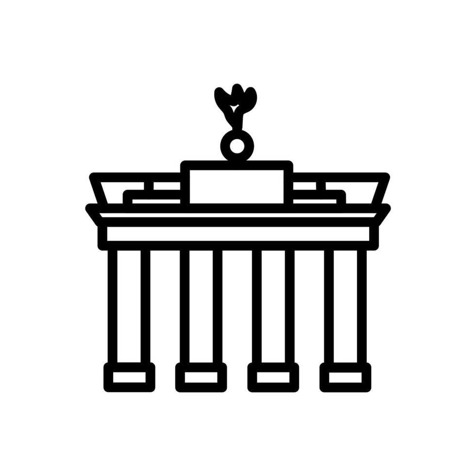 Brandeburgo cancello icona nel vettore. logotipo vettore