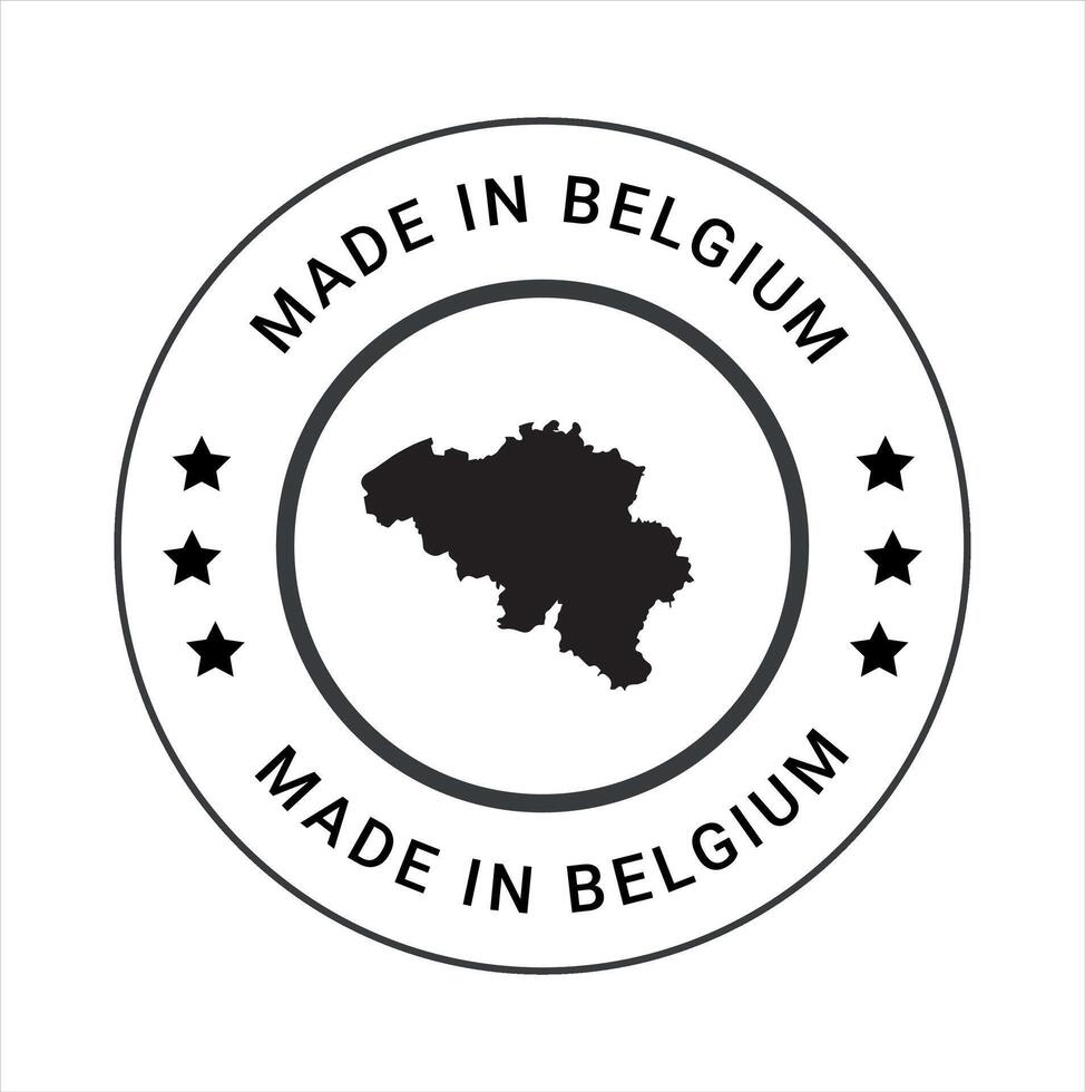 fatto nel Belgio vettore logo. Belgio bandiera logo