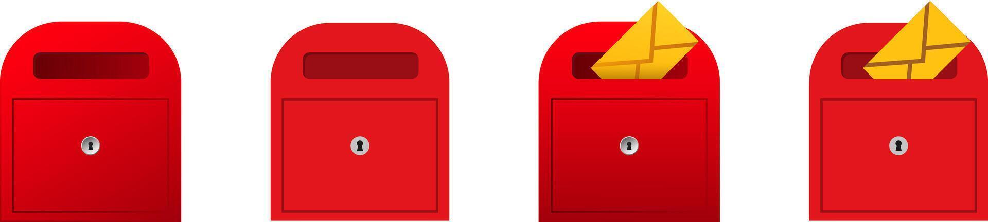 cassetta postale rosso posta scatola. spedizione postale Busta vettore