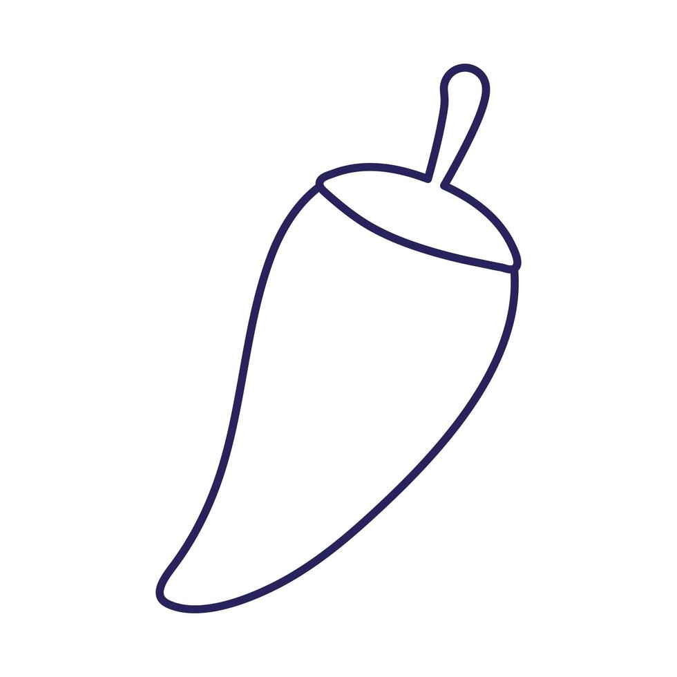disegno vettoriale icona stile linea peperoncino vegetale