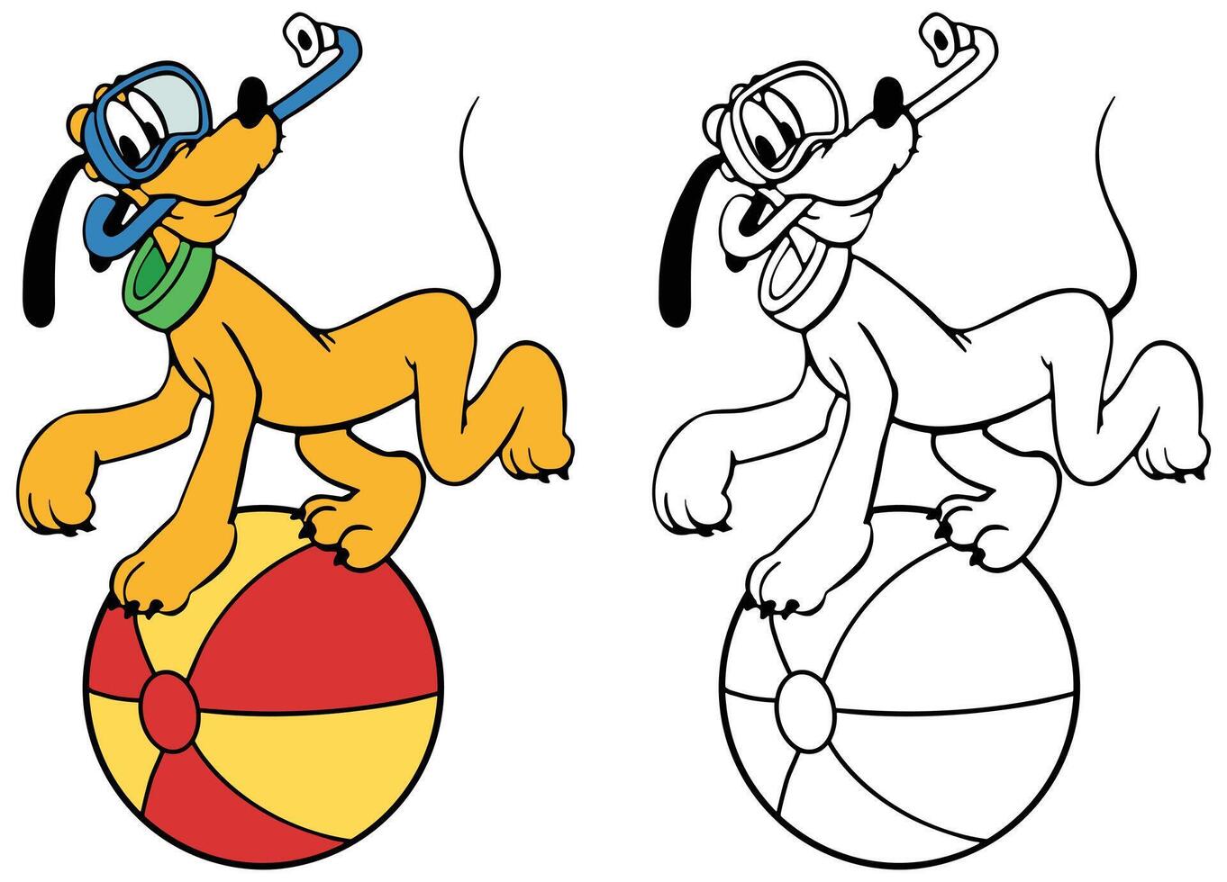 Topolino topo e gli amici, Plutone estate vettore