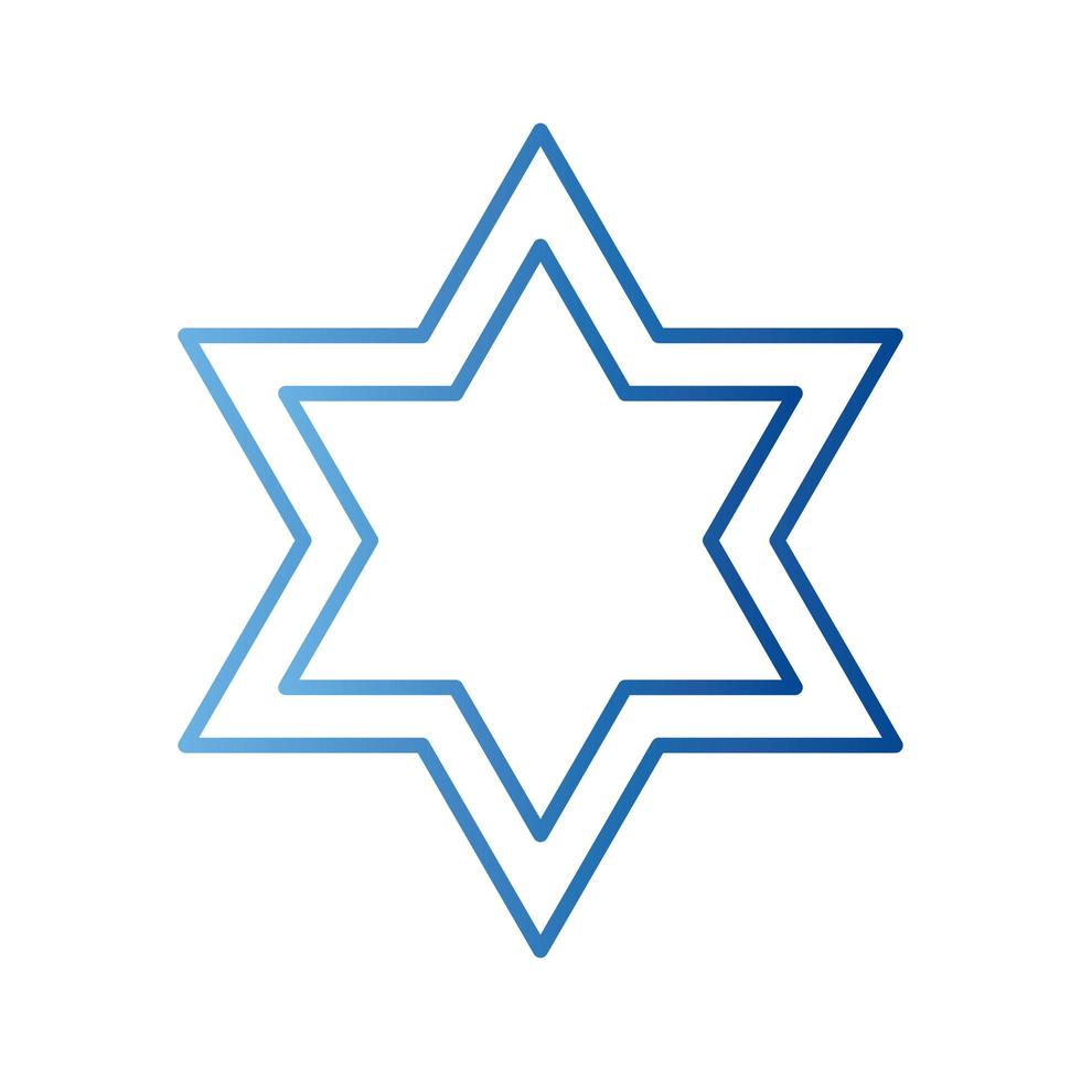 disegno vettoriale icona stile gradiente stella ebraica