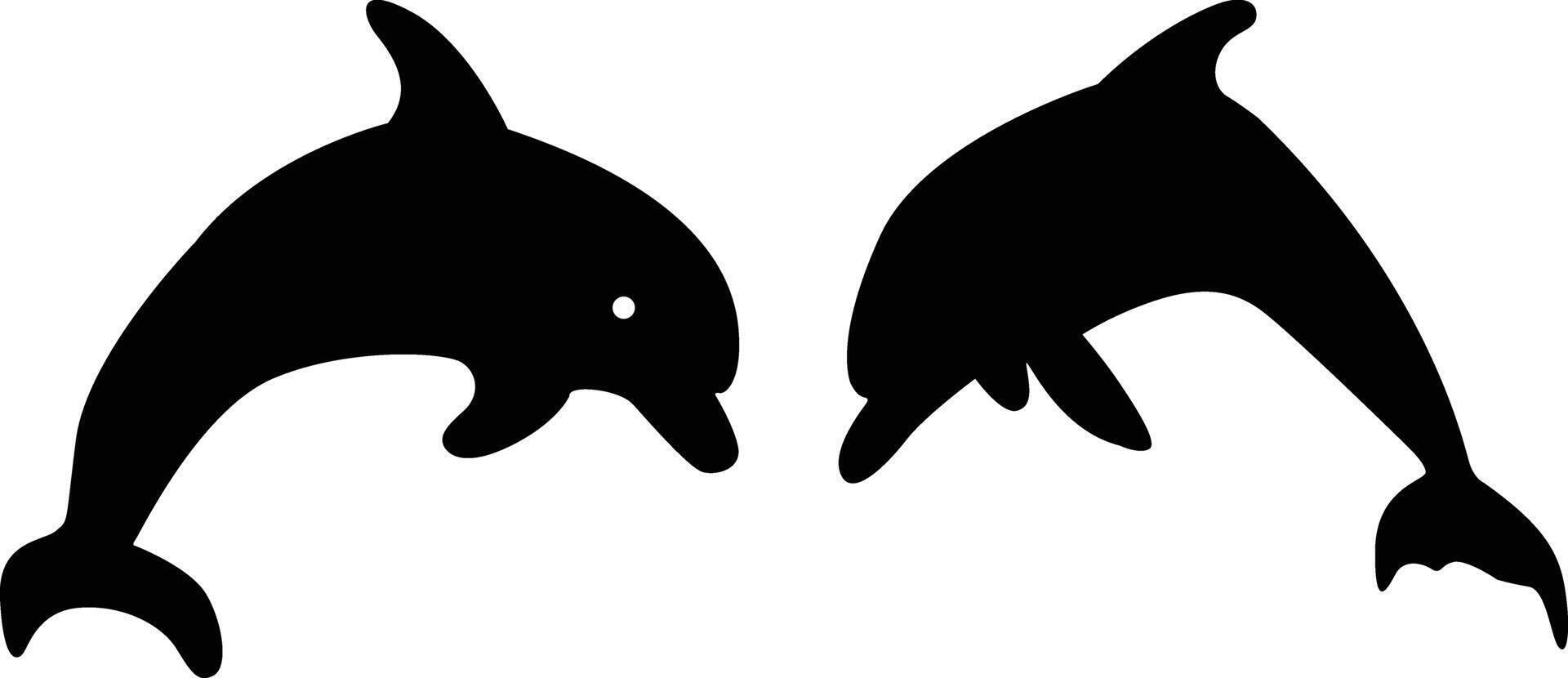 delfino silhouette vettore