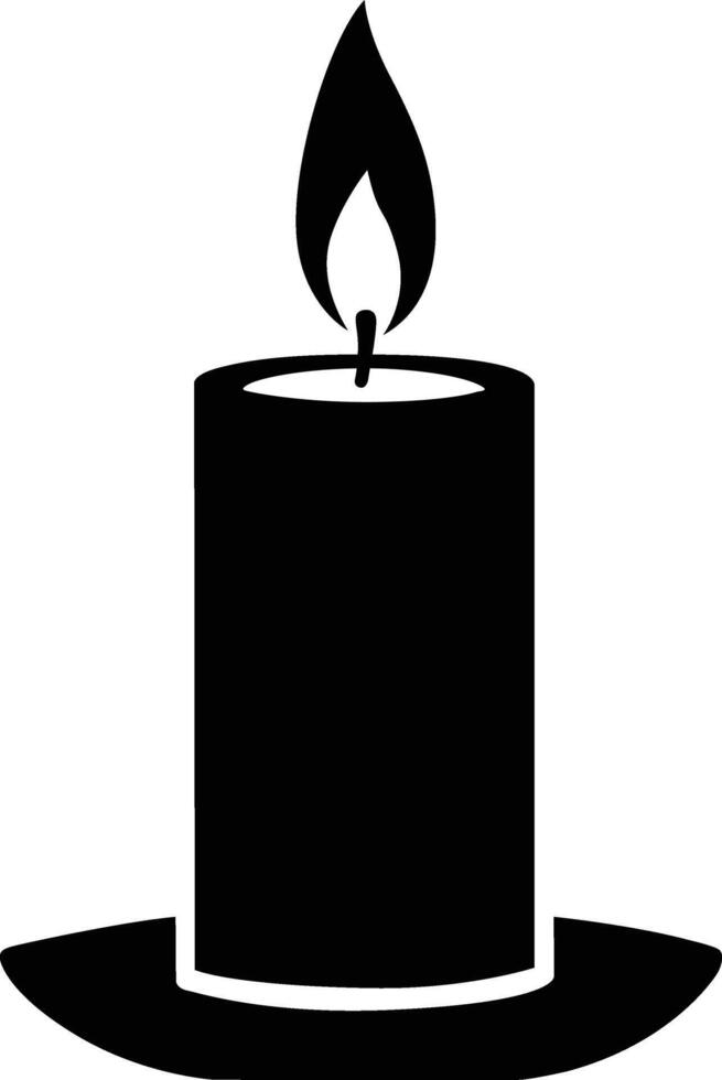 candela silhouette vettore illustrazione isolato