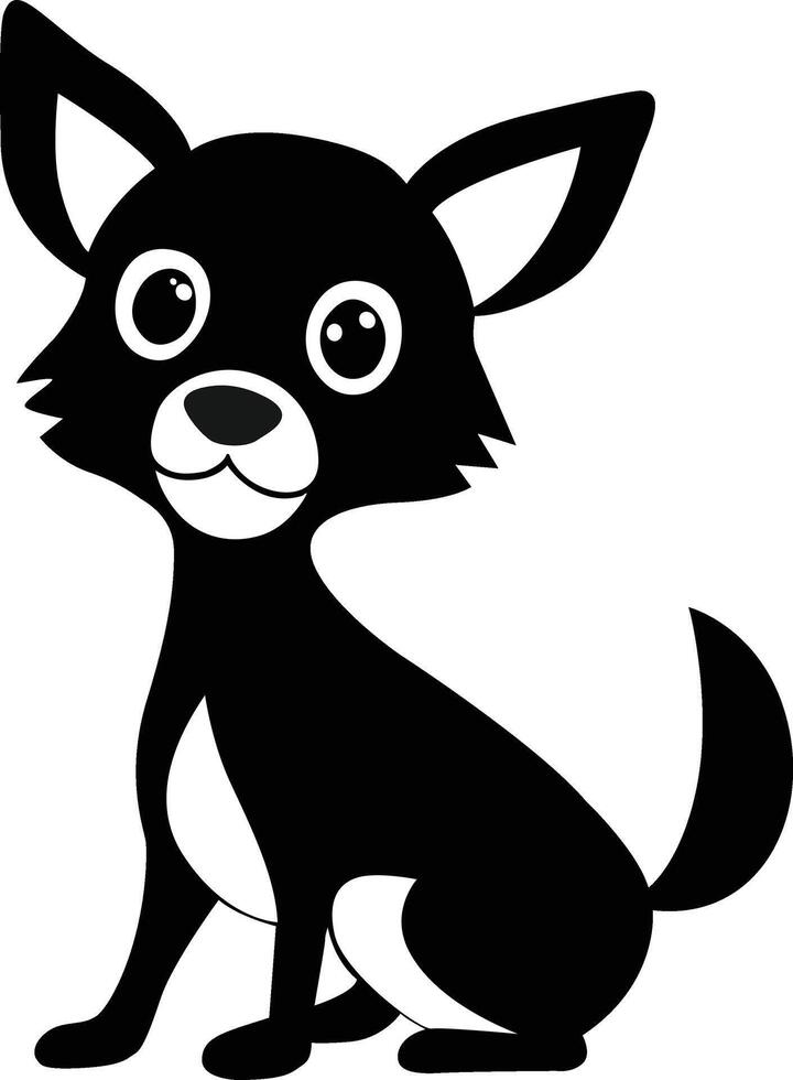 cartone animato cane silhouette vettore isolato