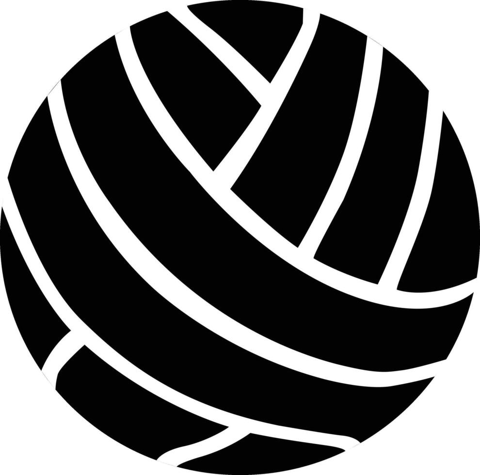 pallavolo palla silhouette. nero e bianca pallavolo palla clipart isolato. vettore