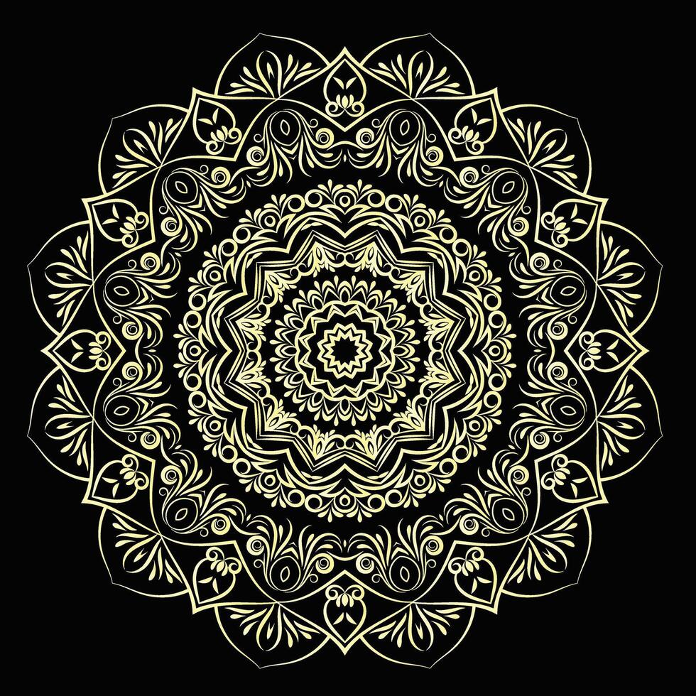 gratuito vettore lusso d'oro Arabo mandala design