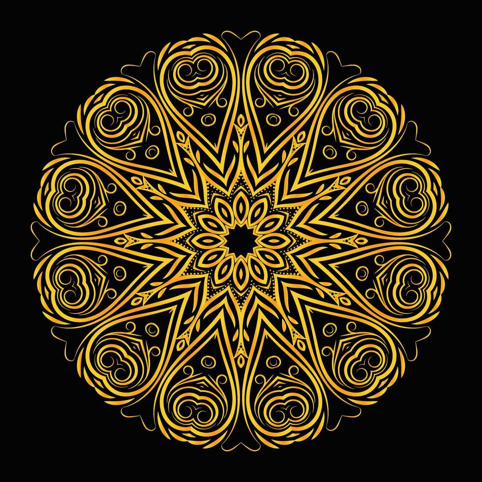 gratuito vettore lusso d'oro mandala design