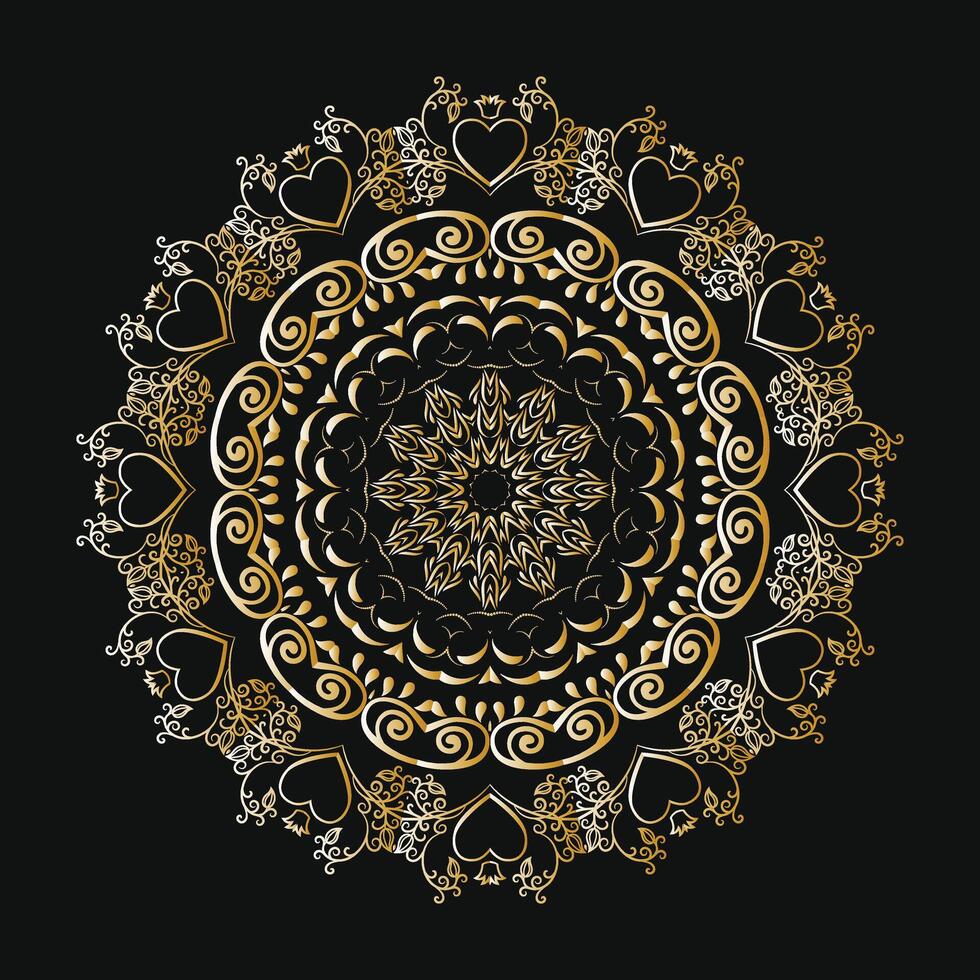 creativo vettore d'oro floreale Arabo mandala sfondo modello