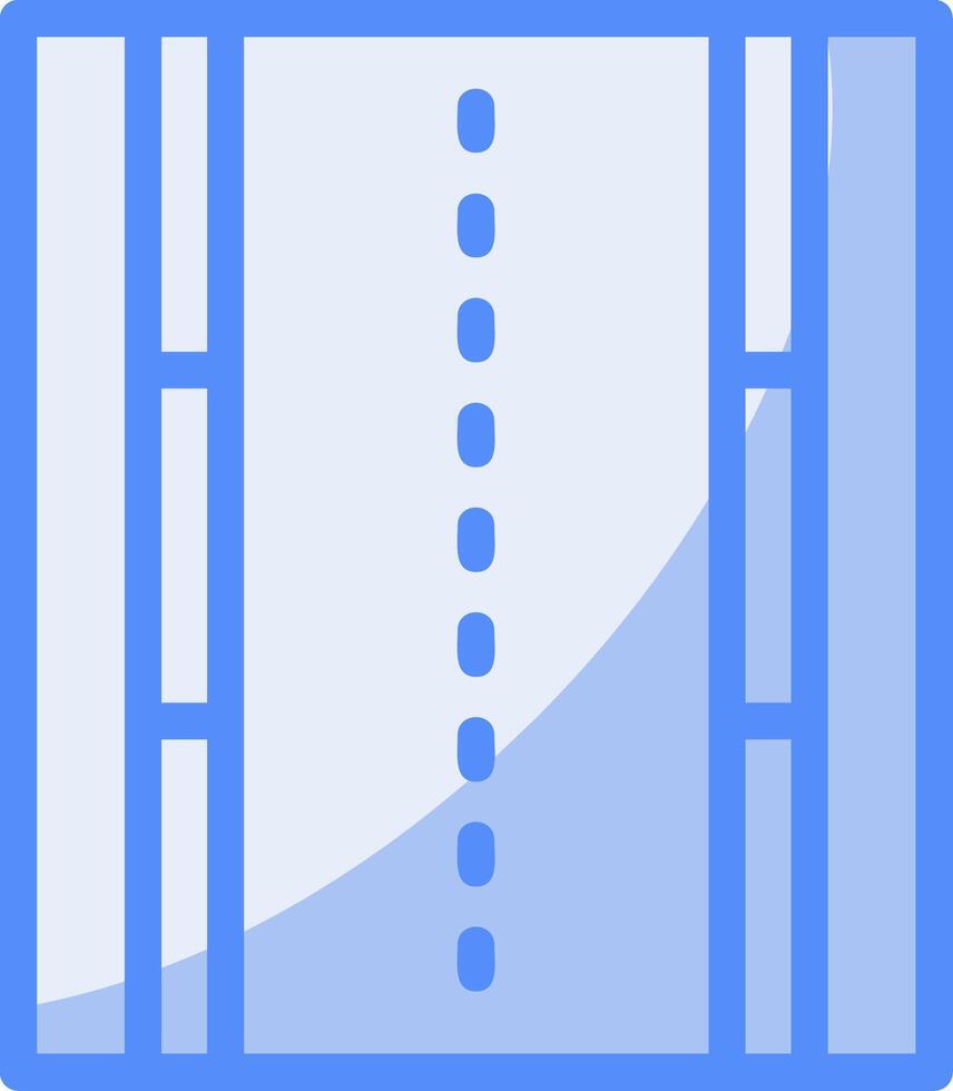 strada linea pieno blu icona vettore