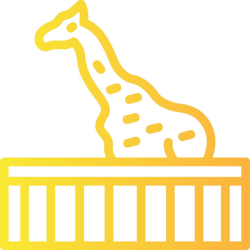 giraffa lineare pendenza icona vettore