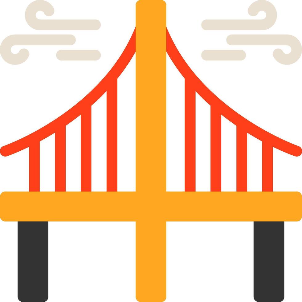 icona piatta del ponte vettore