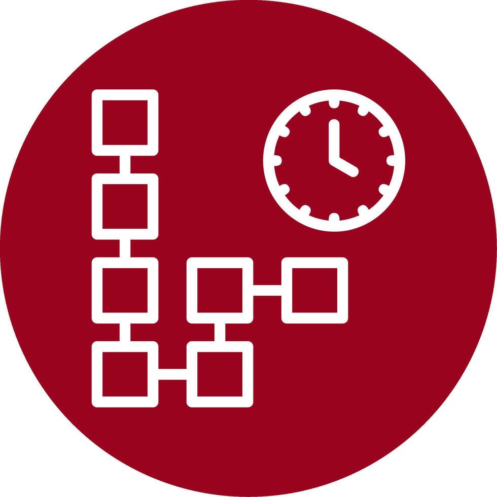 sequenza temporale schema cerchio icona vettore