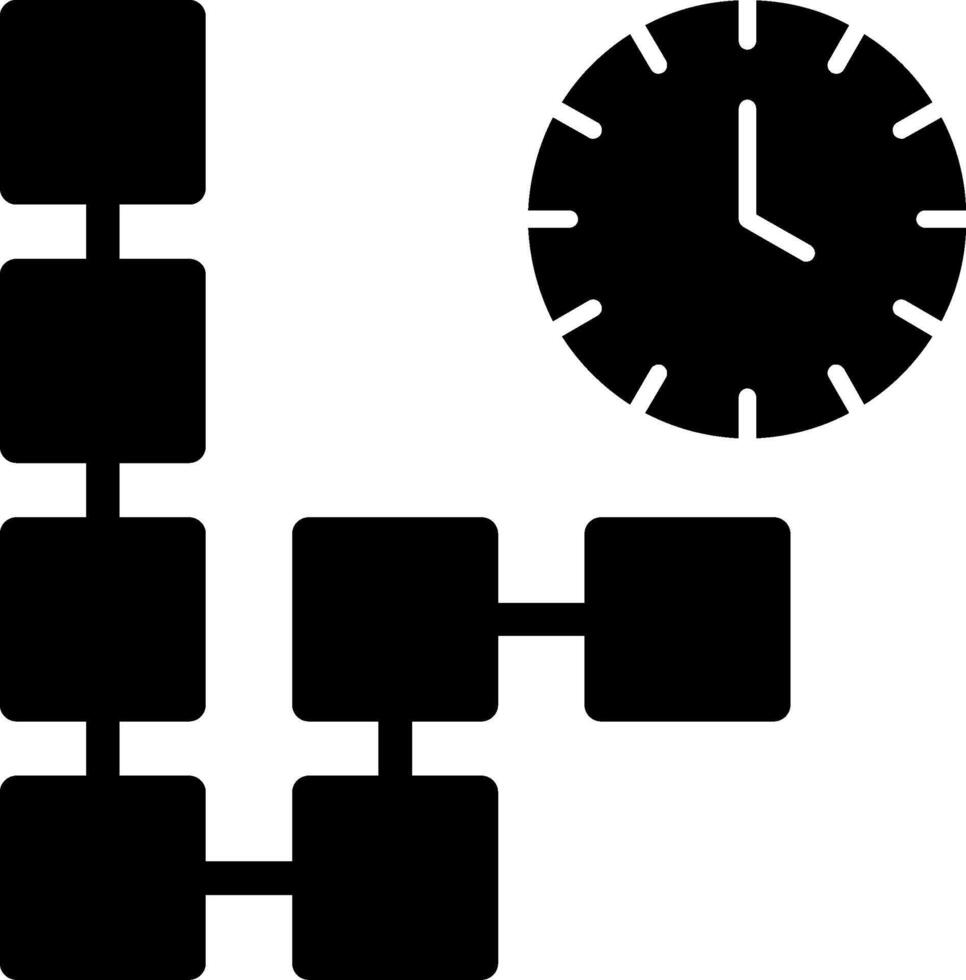 icona del glifo della sequenza temporale vettore