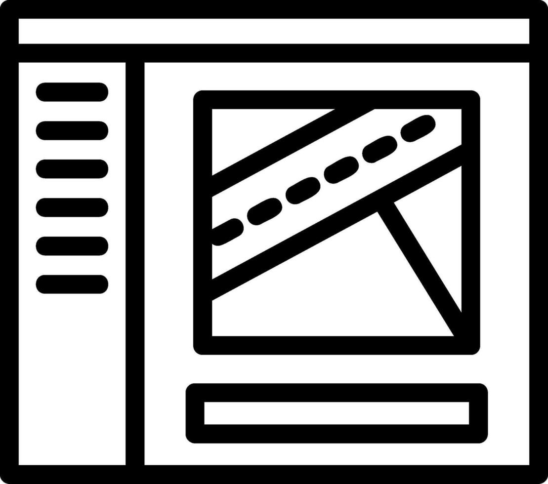 icona della linea della mappa vettore
