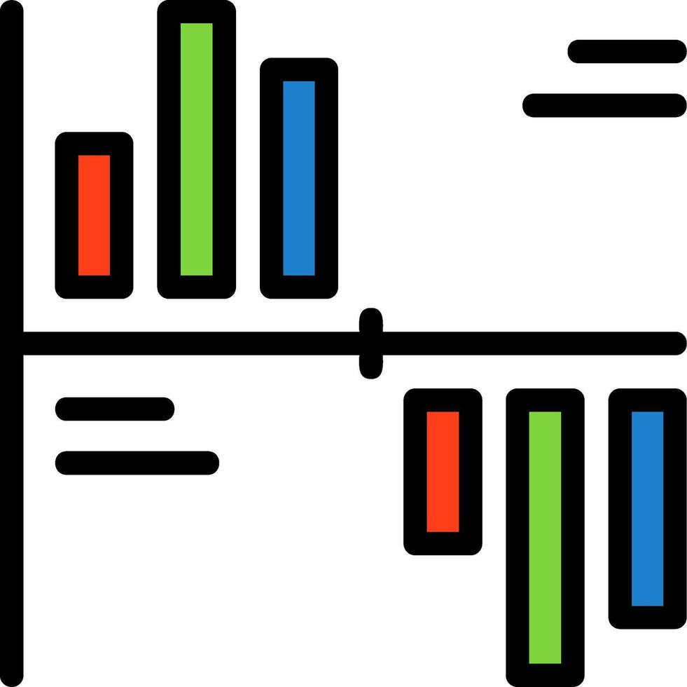 gantt grafico linea pieno vettore