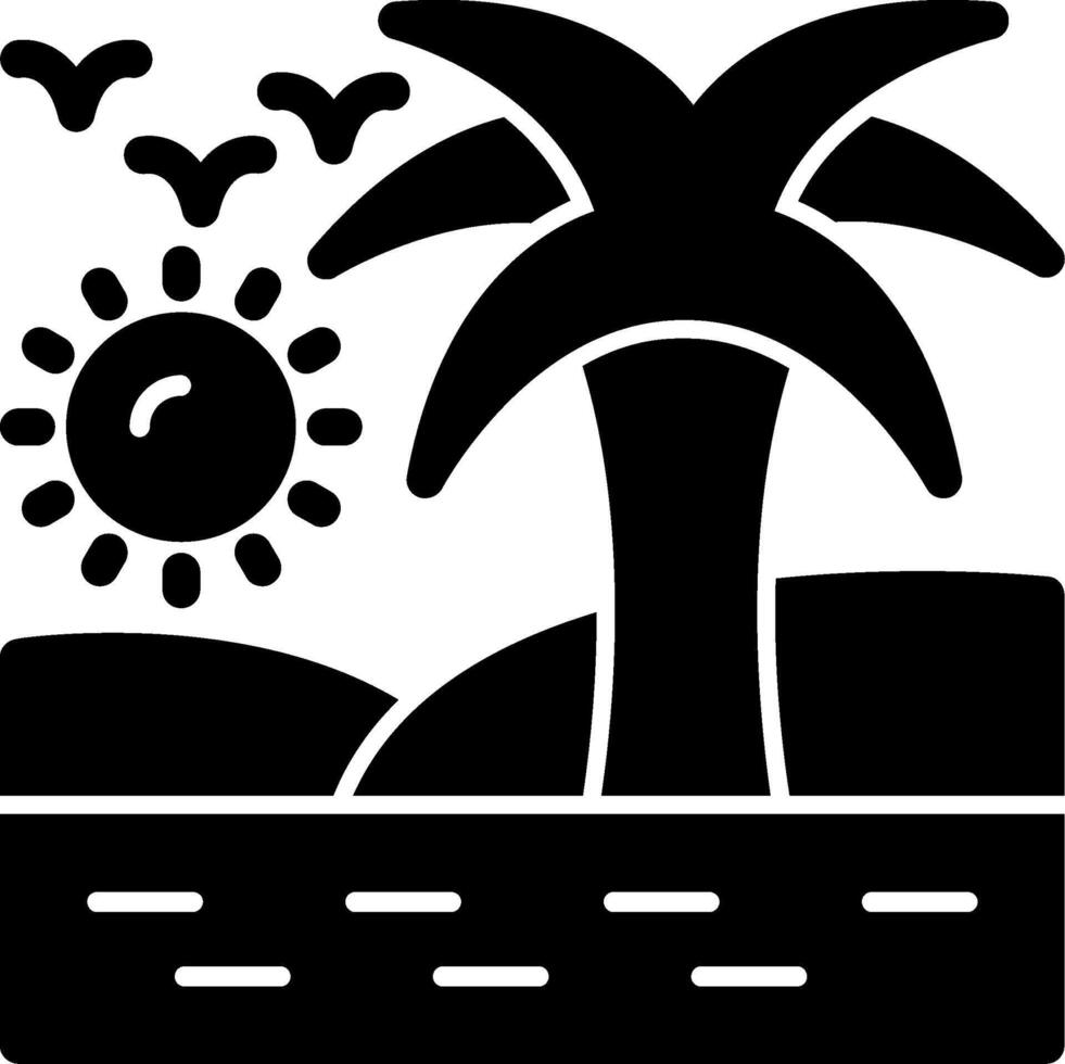 icona del glifo dell'oasi vettore