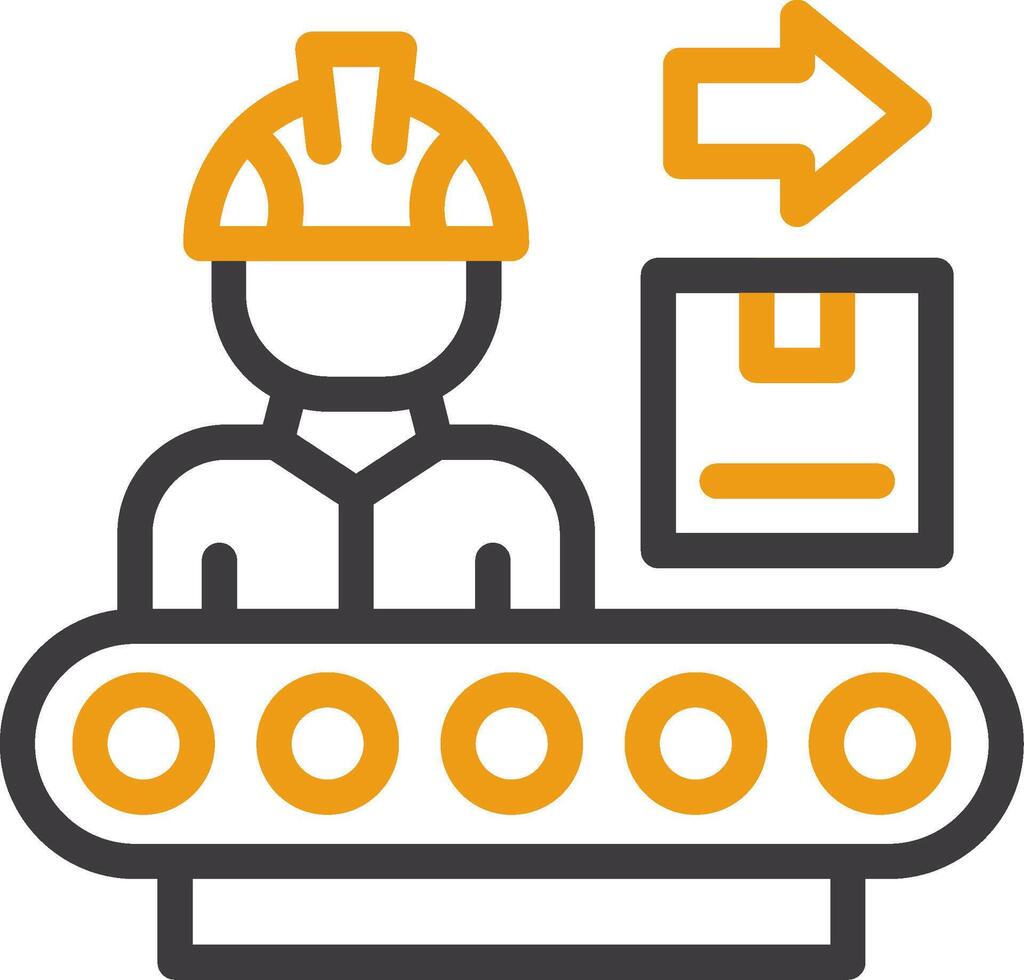 produzione processi Due colore icona vettore