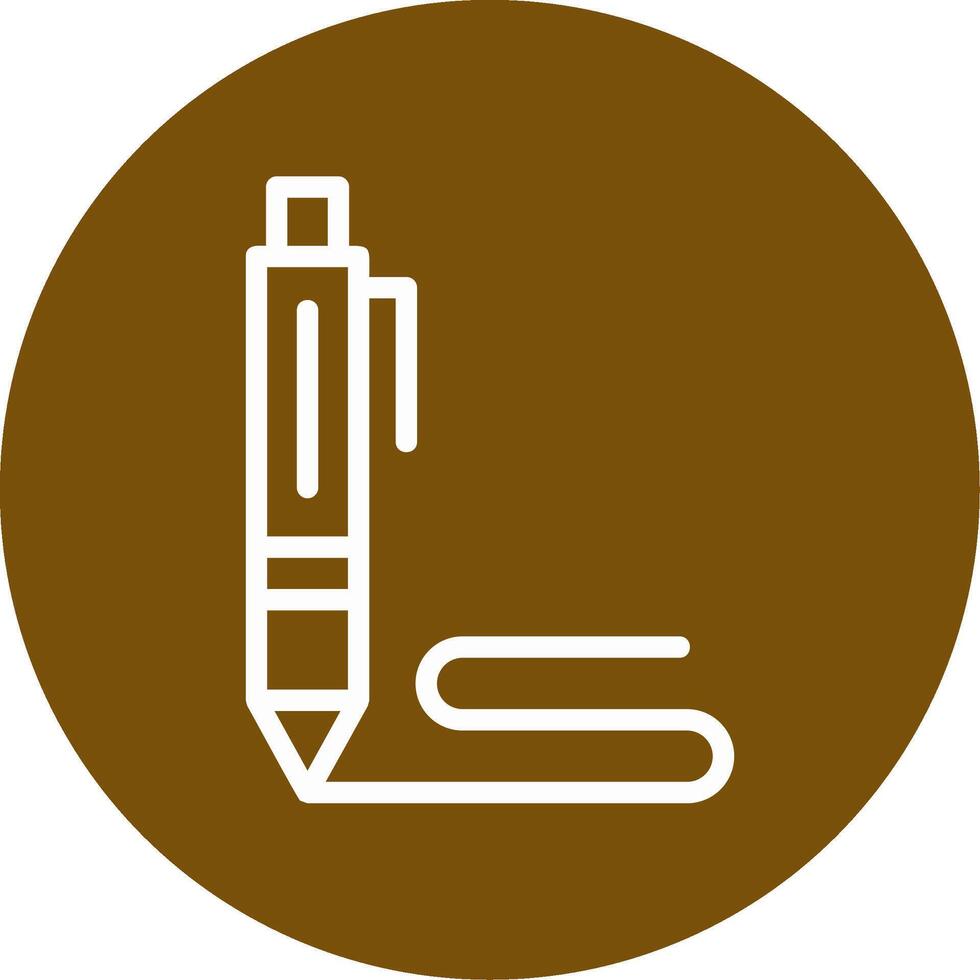 penna schema cerchio icona vettore