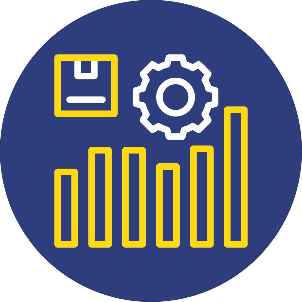 produzione grafico doppio linea cerchio icona vettore