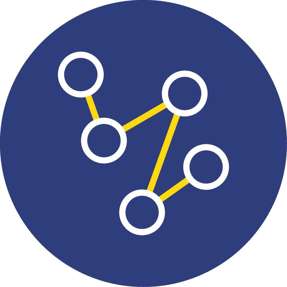 connessione doppio linea cerchio icona vettore