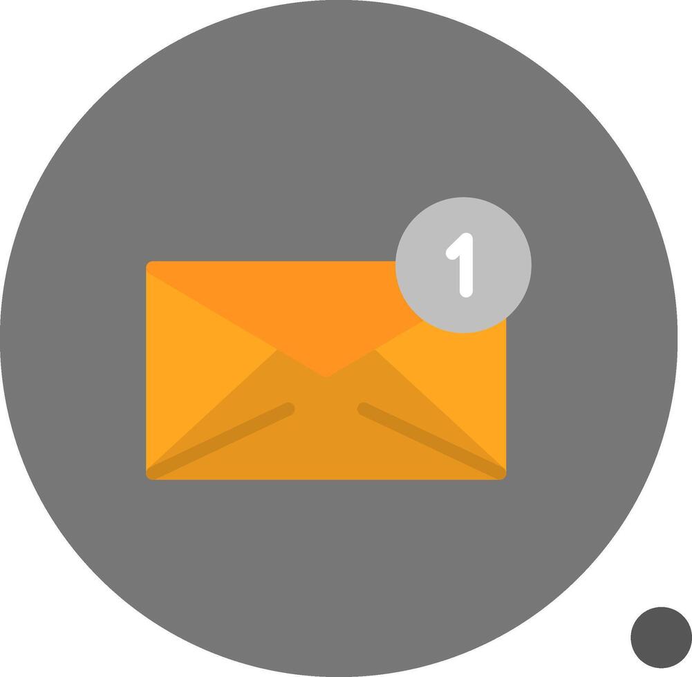 e-mail piatto ombra icona vettore