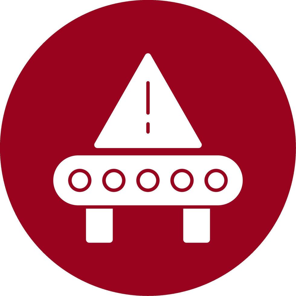 avvertimento cartello glifo cerchio icona vettore