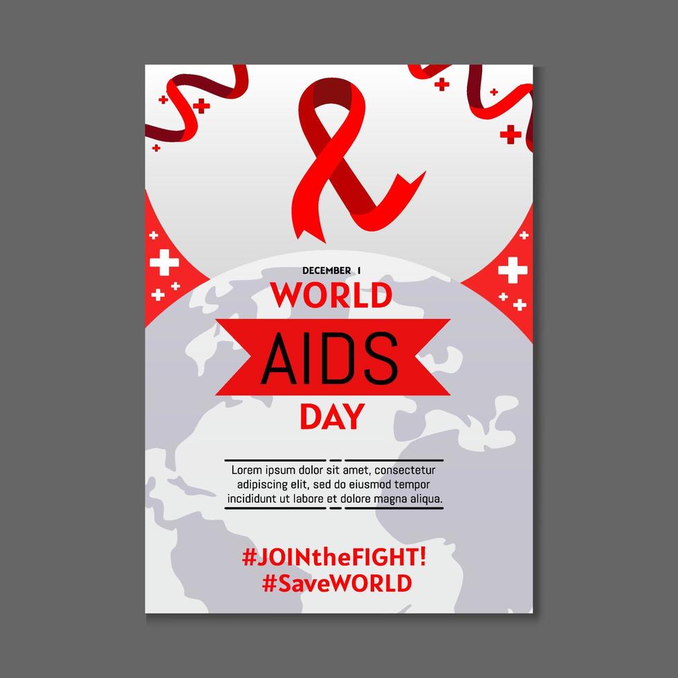 concetto di poster per la giornata mondiale dell'aids vettore