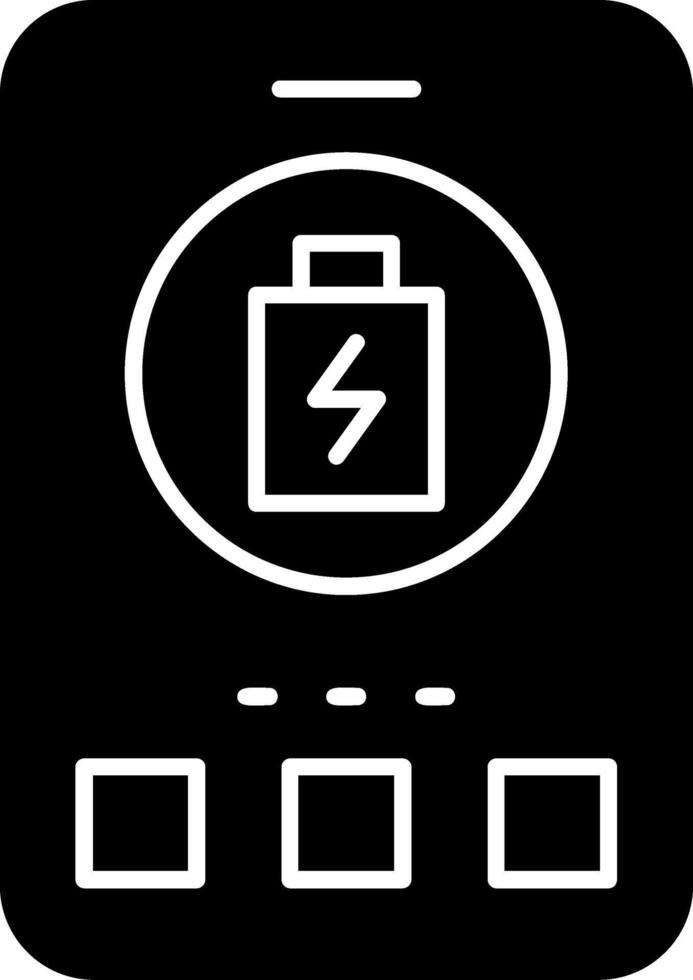 icona del glifo della batteria vettore