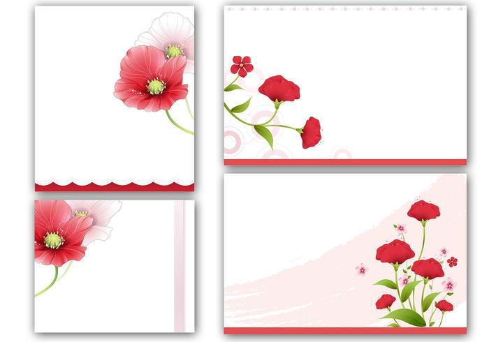 Poppies Cards e Vector Wallpaper Pack