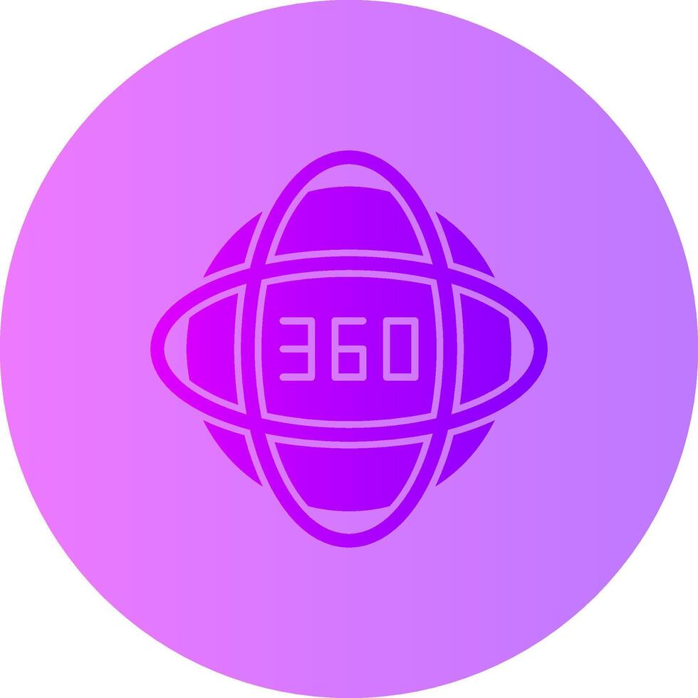 urto 360 pendenza cerchio icona vettore