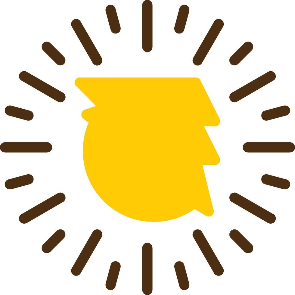 scintilla ondata giallo lieanr cerchio icona vettore