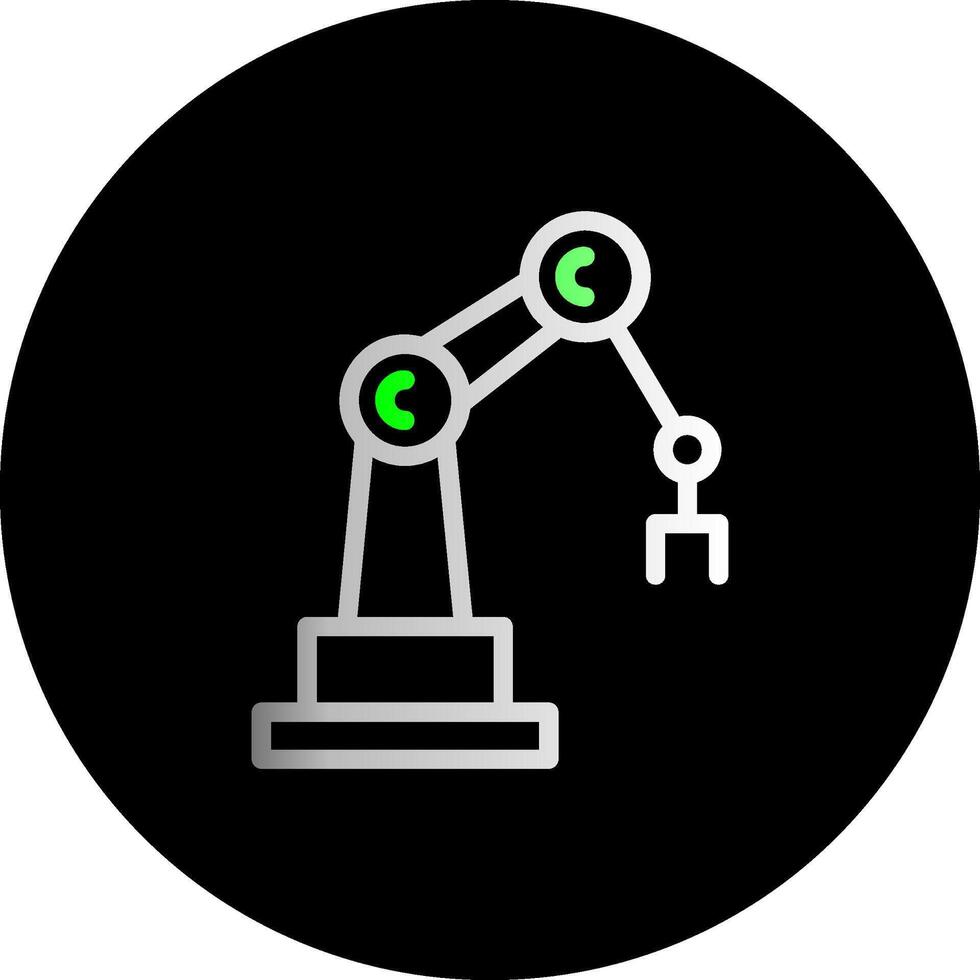 industriale robot doppio pendenza cerchio icona vettore