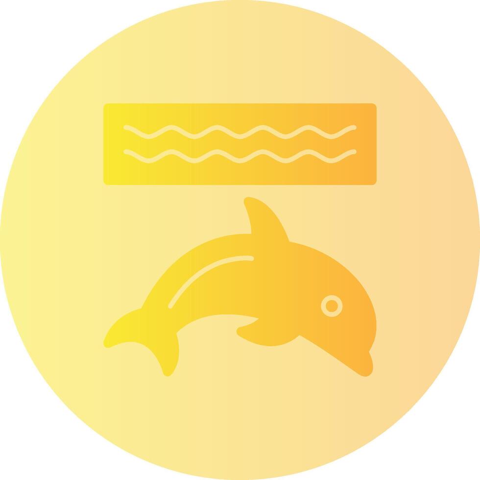 delfino pendenza cerchio icona vettore