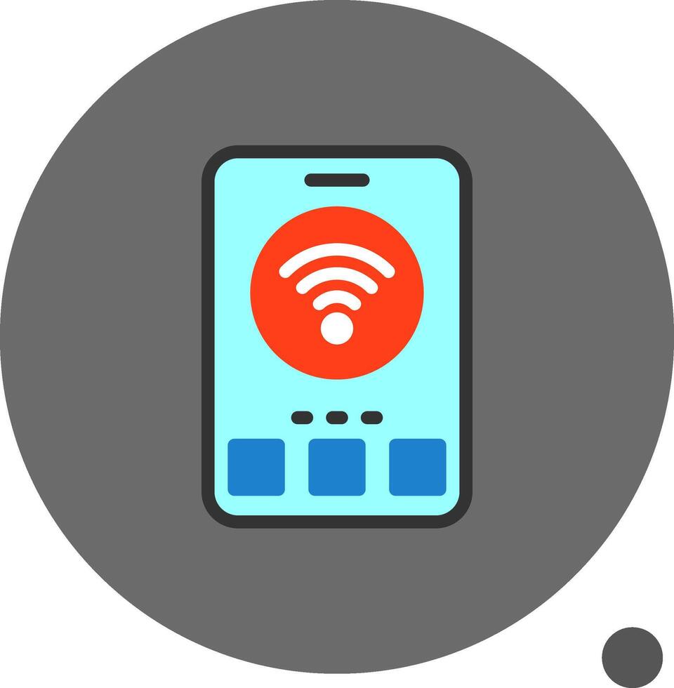 Wi-Fi piatto ombra icona vettore