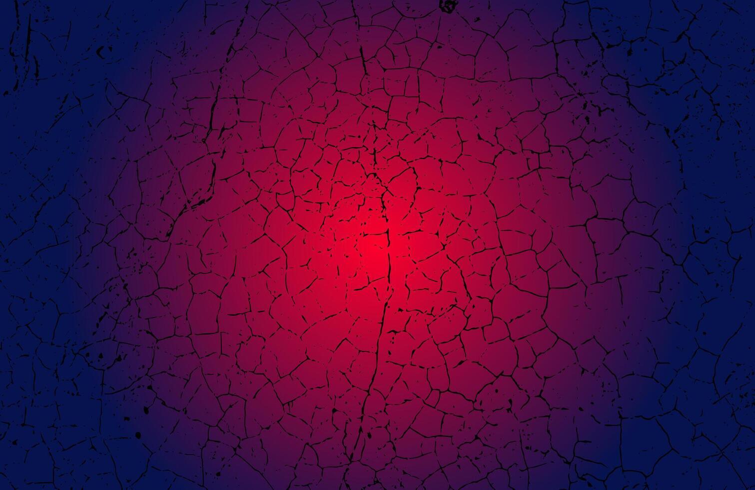 un' rosso e blu sfondo con Cracked dipingere sfondo vettore disegno, Vintage ▾ grunge sfondo, ragno ragnatela effetto con rosso nero sfondo