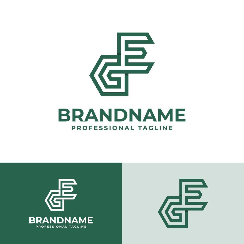 moderno iniziali ge logo, adatto per attività commerciale con ge o per esempio iniziali vettore