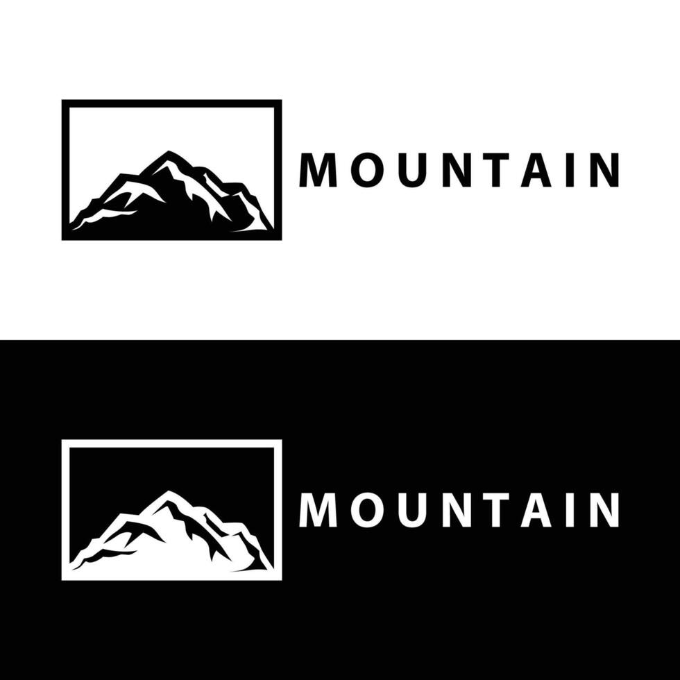 montagna logo semplice illustrazione silhouette modello vettore design