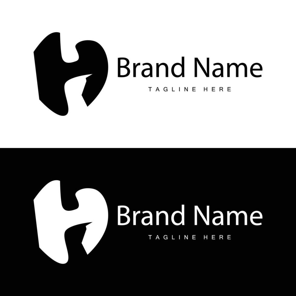 alfabeto lettera h iniziale logo design semplice Prodotto marca modello vettore