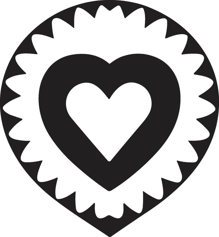 Vintage ▾ cuore logo nel moderno minimo stile vettore