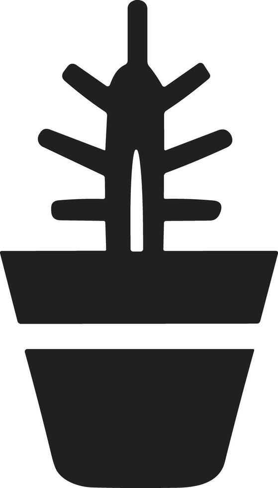 cactus albero logo nel moderno minimo stile vettore