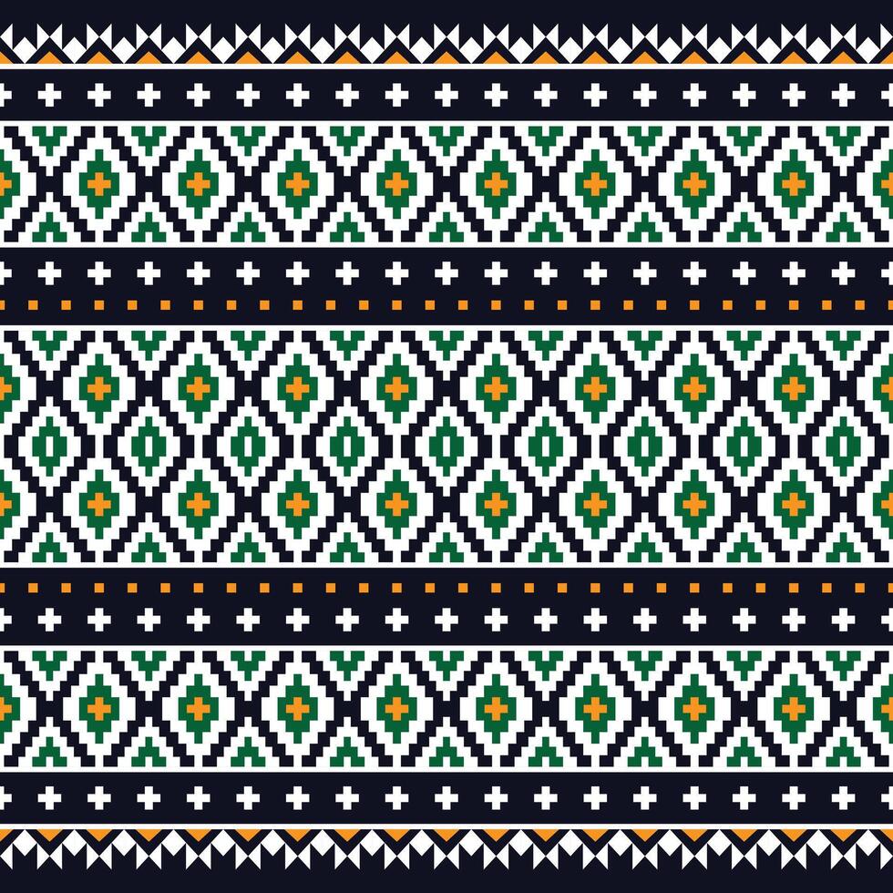 geometrico tribale ornamento senza soluzione di continuità modello. etnico azteco navajo nativo americano stile. etnico orientale vettore illustrazione. design tessile, tessuto, vestiario, tappeto, ikat, batik, sfondo, avvolgere.