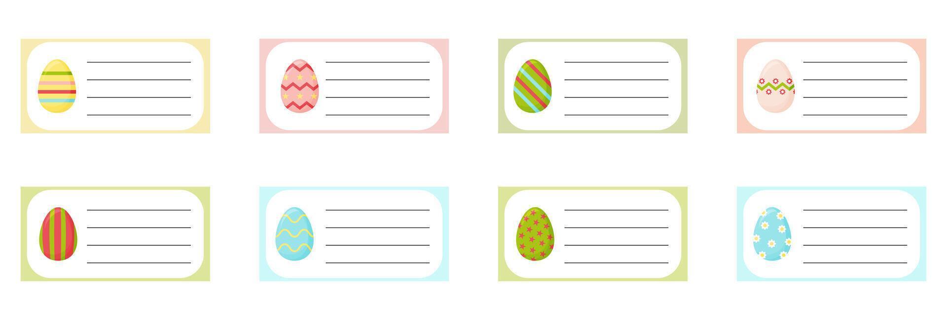 impostato design per il pagine di il figli di settimanalmente e quotidiano pianificatore. un' carino Pasqua uovo, e un' lista di controllo disposizione per il diario e taccuino. vettore