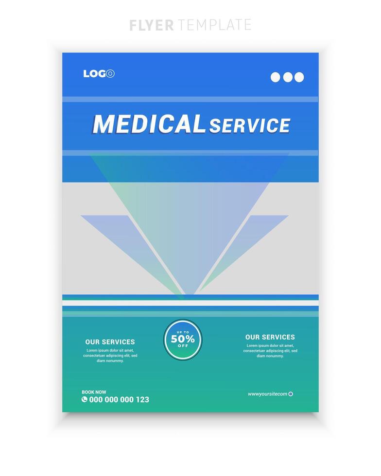 medico assistenza sanitaria multiuso aviatore e clinica design o opuscolo copertina modello vettore