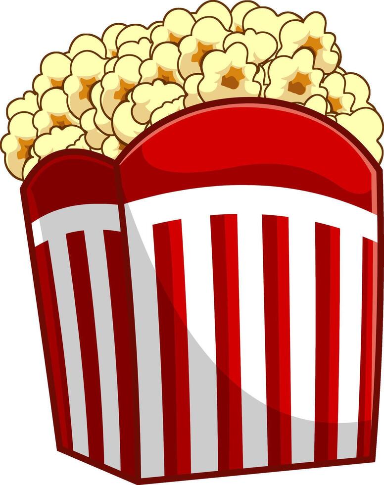 cartone animato Popcorn scatola. vettore mano disegnato illustrazione