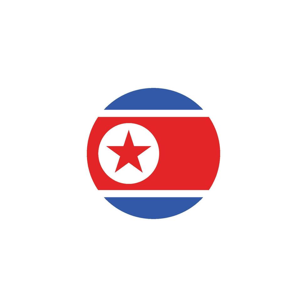 nord Corea bandiera icona vettore