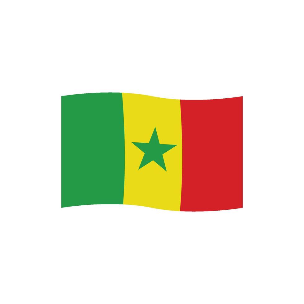 Senegal bandiera icona vettore