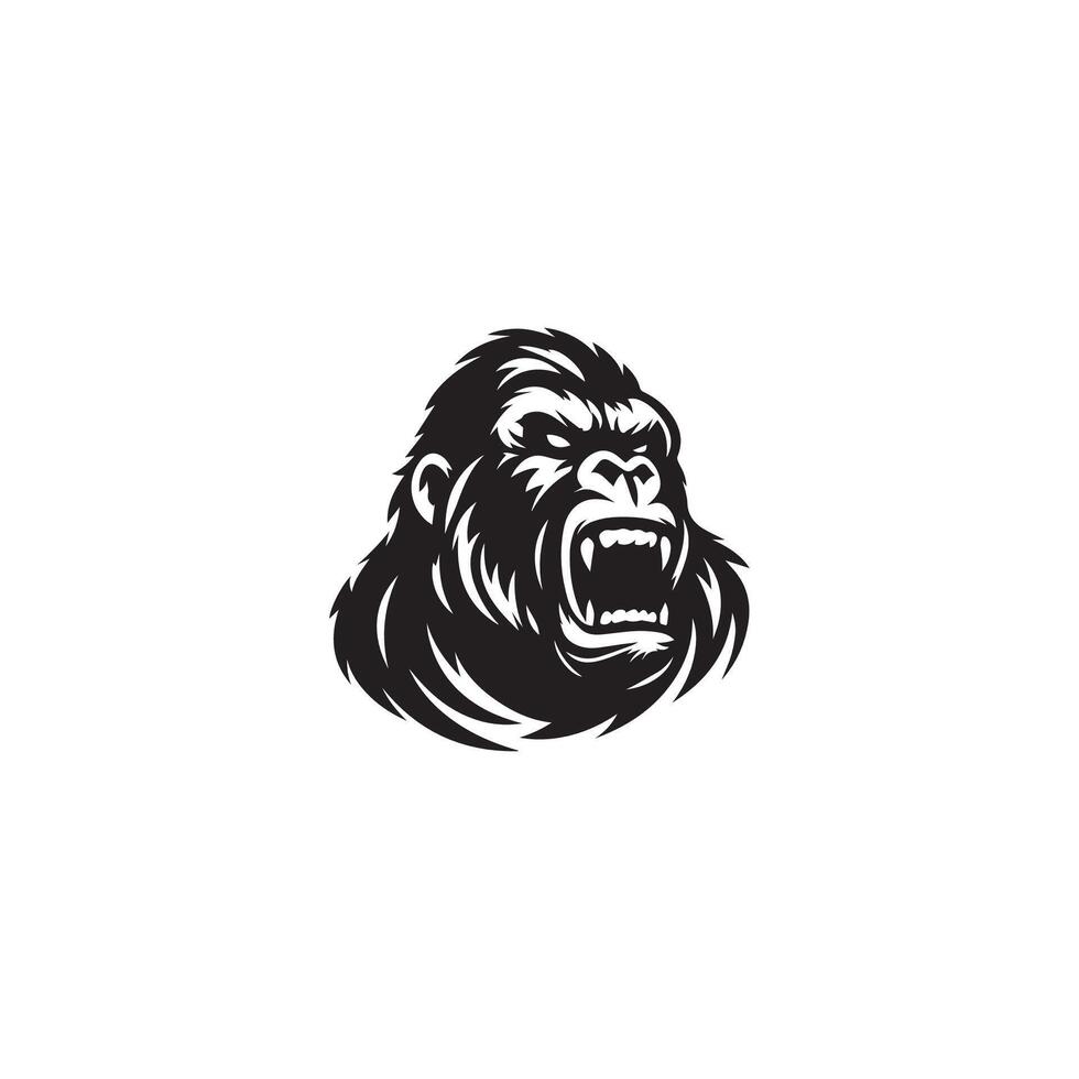 logo gorilla arrabbiato vettore