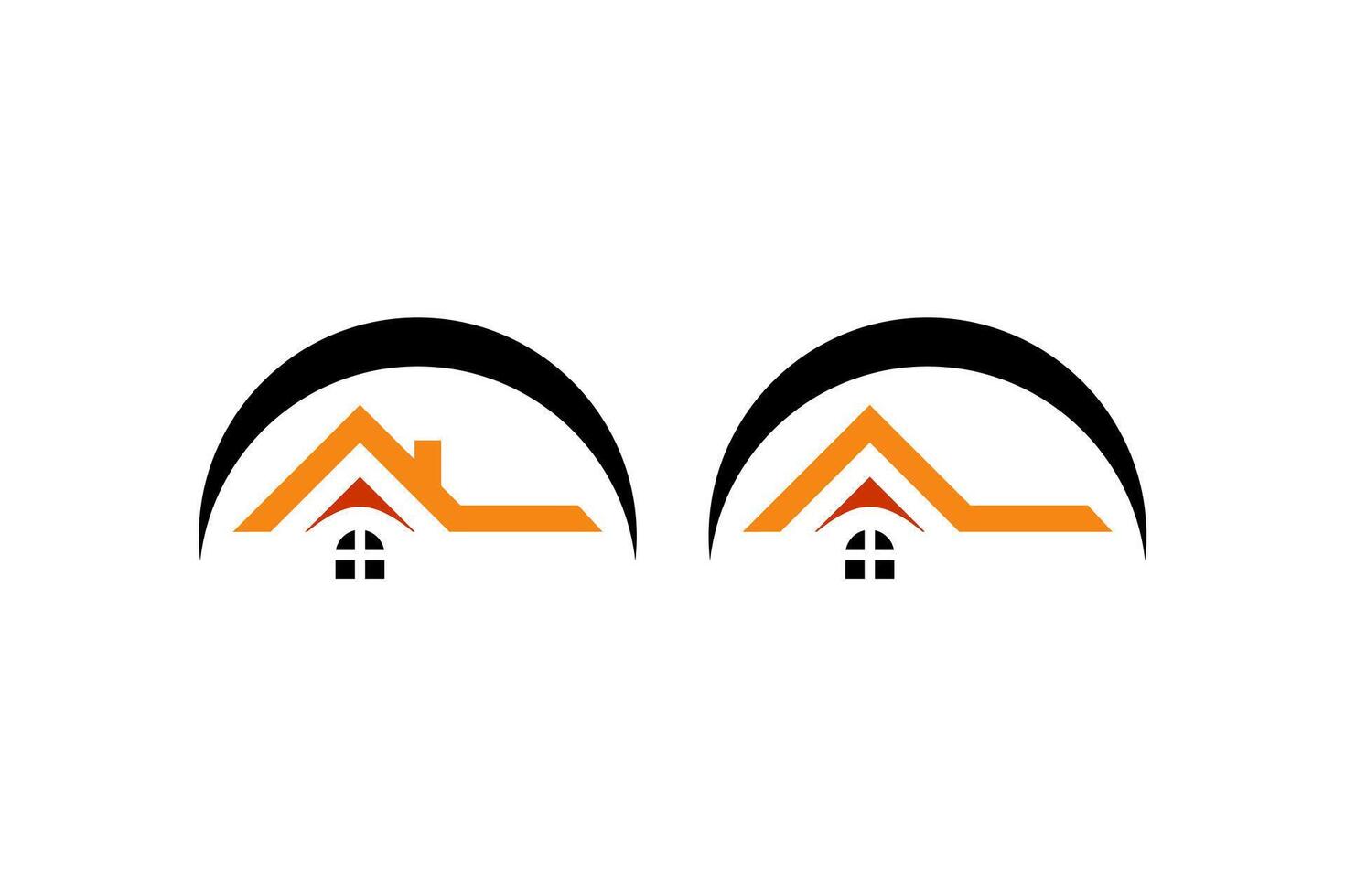 impostato vettore Casa tetti logo bianca sfondo