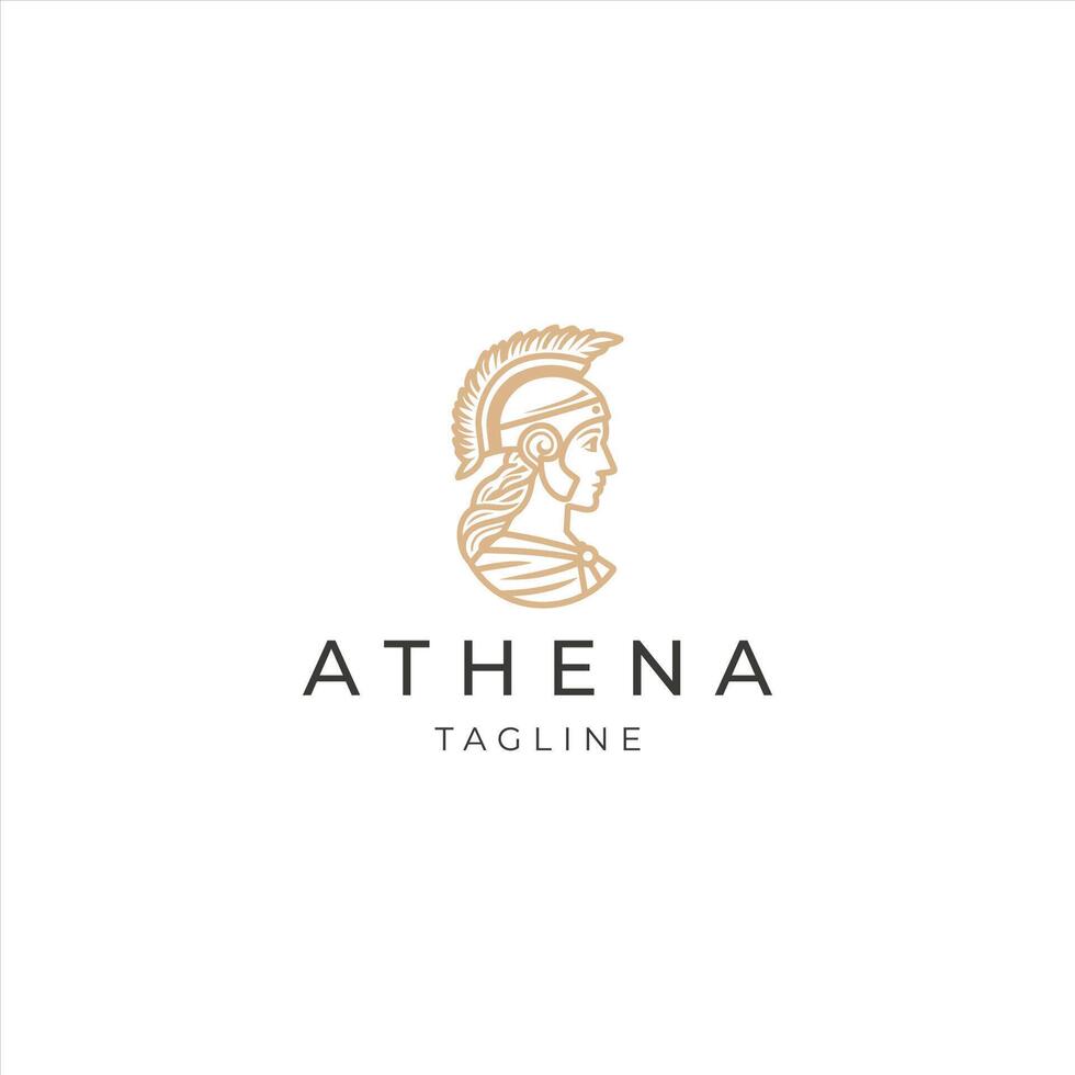 ai generato athena il dea vettore logo design